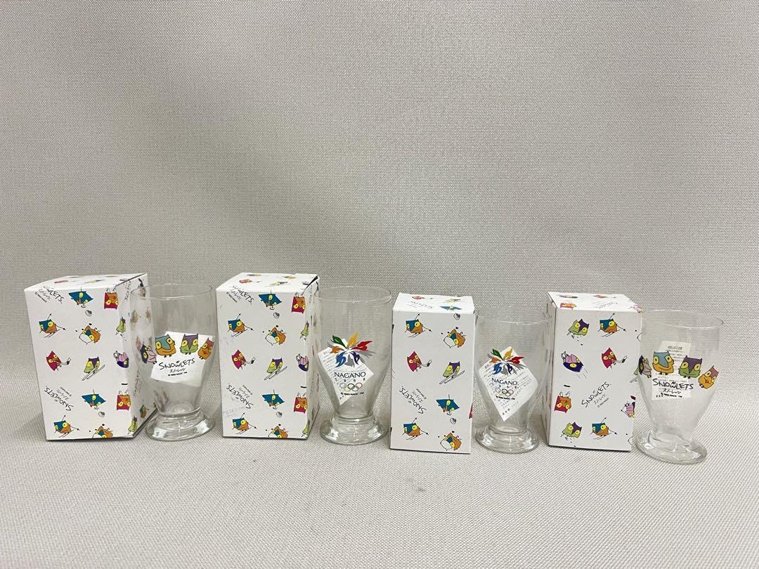 Amazon.co.jp: 長野オリンピック公式 スノーレッツグラス 4個 : ホーム